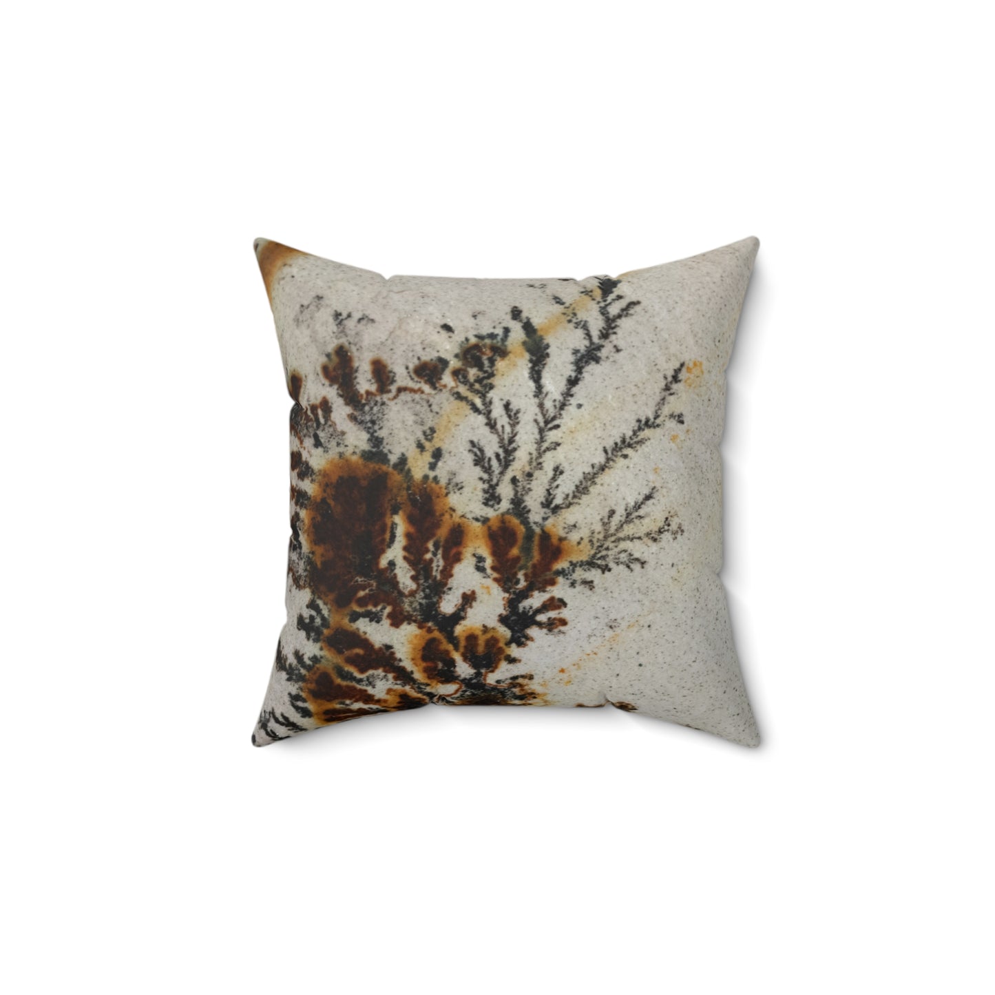 Dendritic Faux Suede Square Pillow