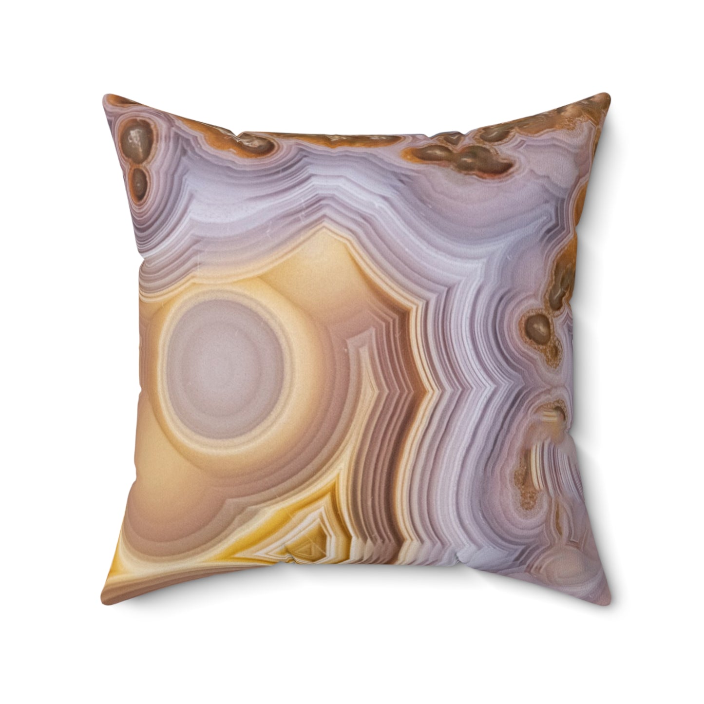 Laguna Agate Faux Suede Square Pillow