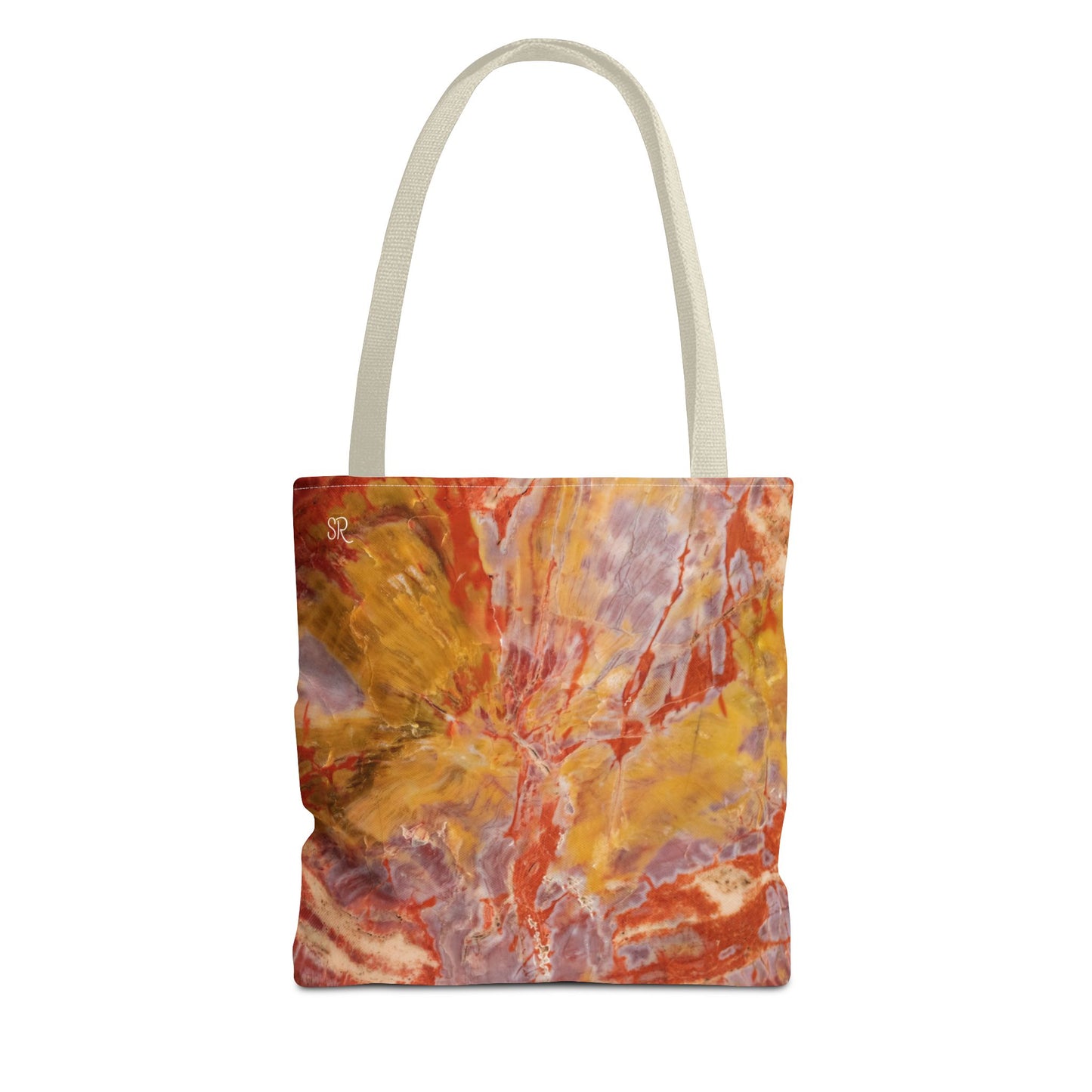 Rainbow Petrified Wood Tote Bag