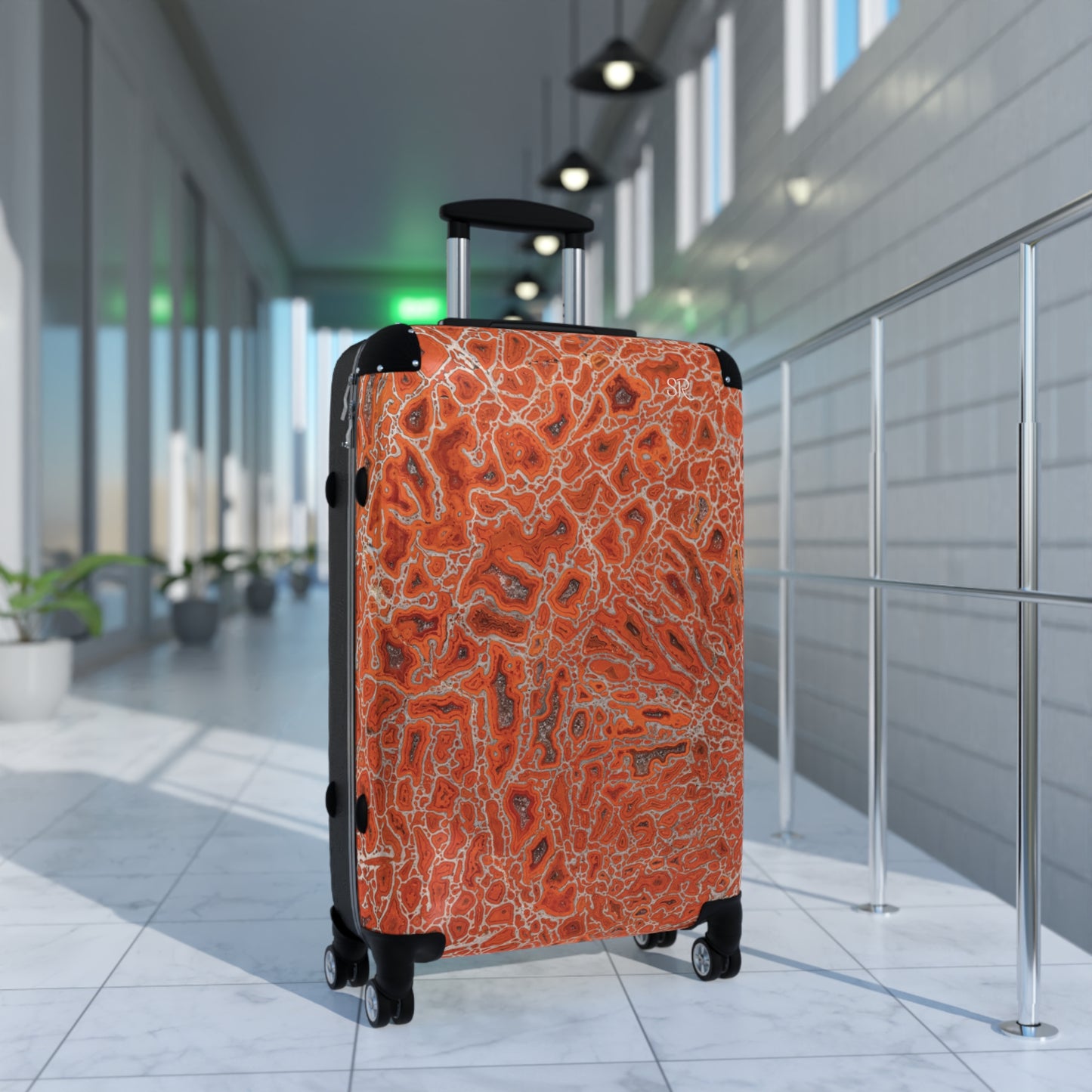 Agatized Ruby Red Gembone Luggage