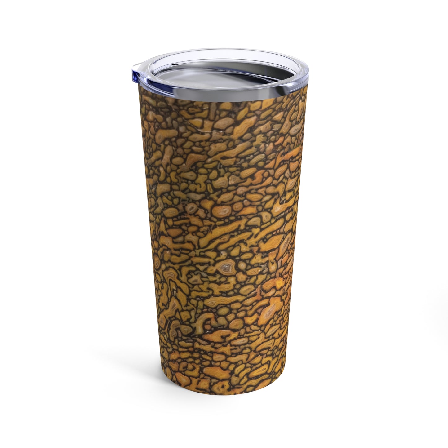 Agatized Fantasy Yellow Gembone Tumbler 20oz