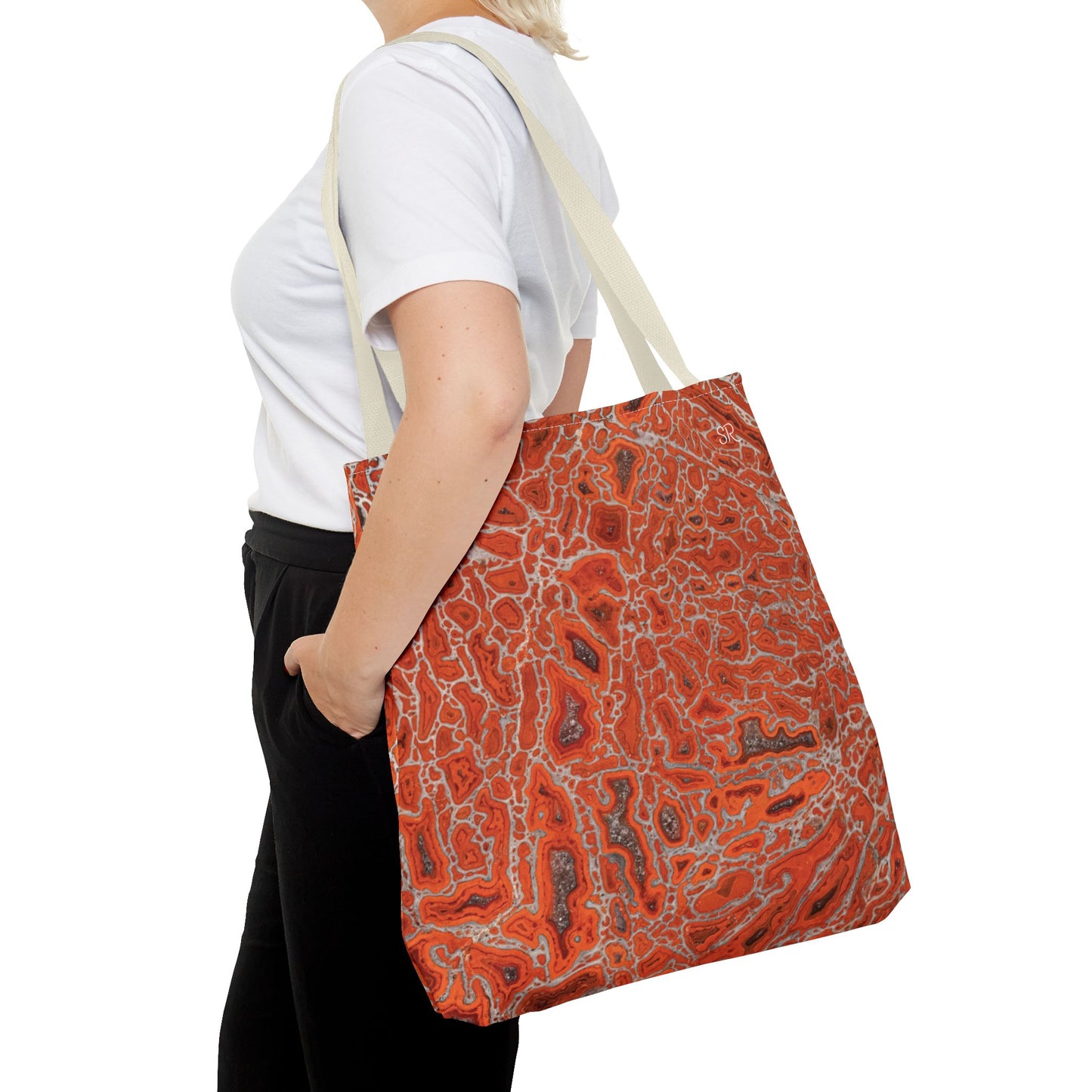 Agatized Ruby Red Gembone Tote