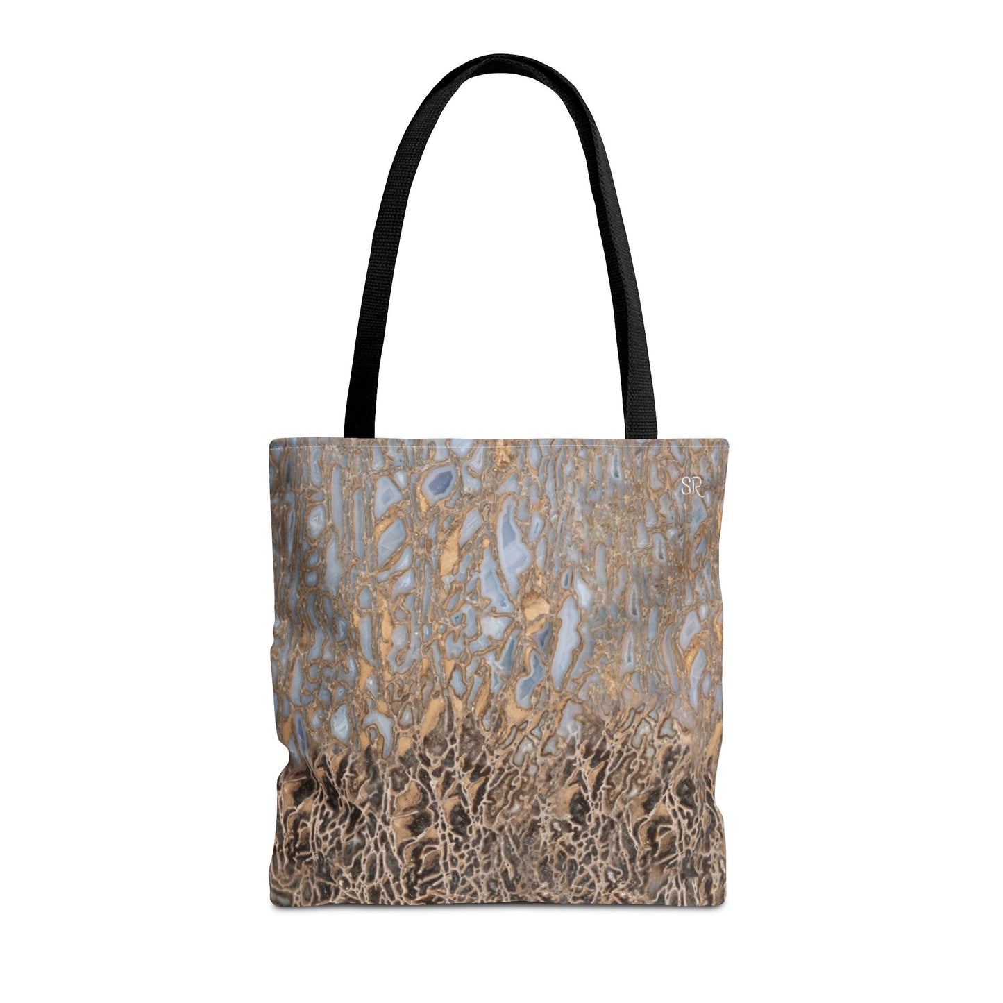 Agatized Noir & Baby Blue Gembone Tote