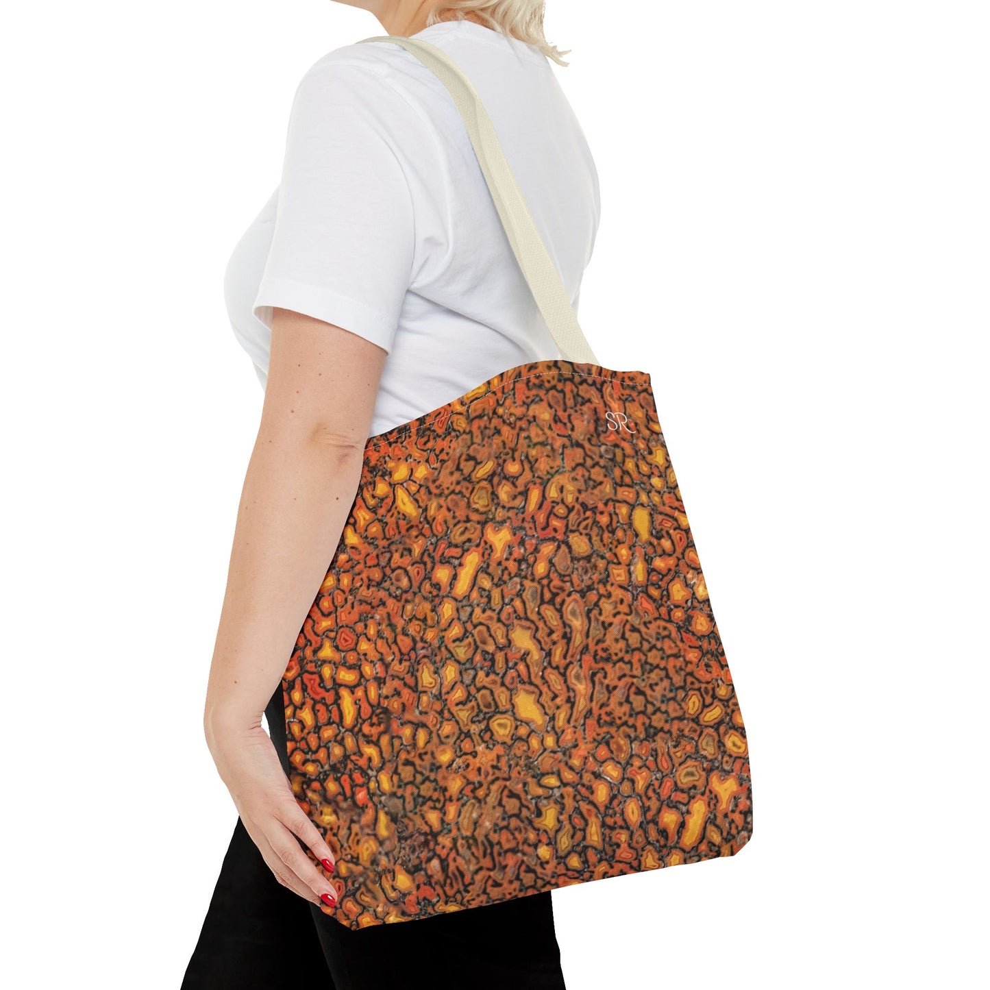 Agatized Canary Red Gembone Tote