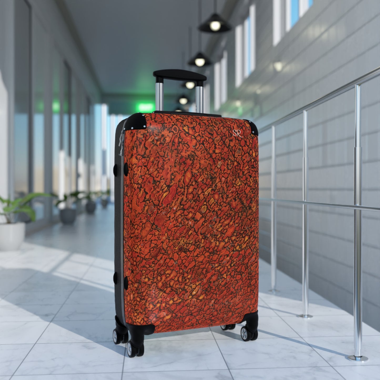 Agatized Richly Red Gembone Luggage