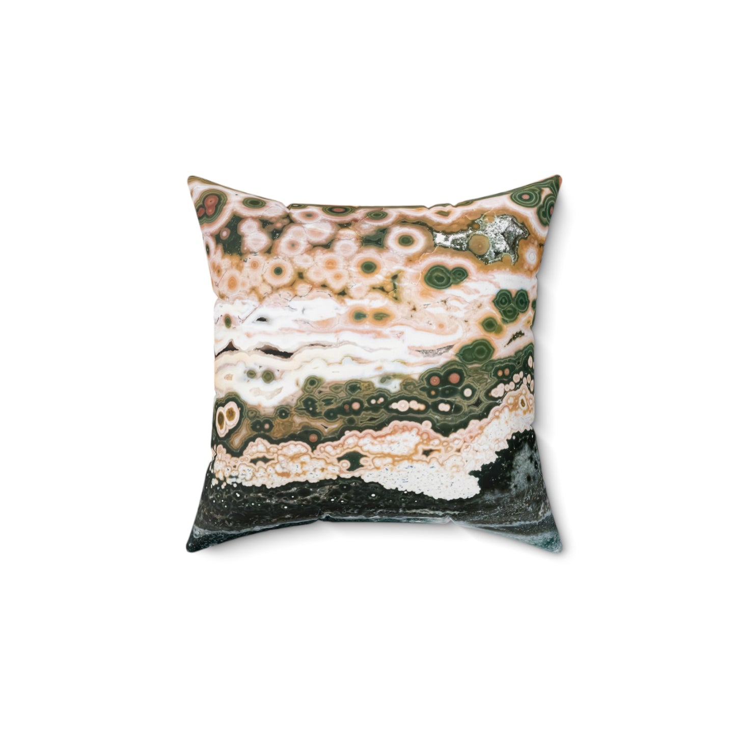 Ocean Jasper Faux Suede Square Pillow