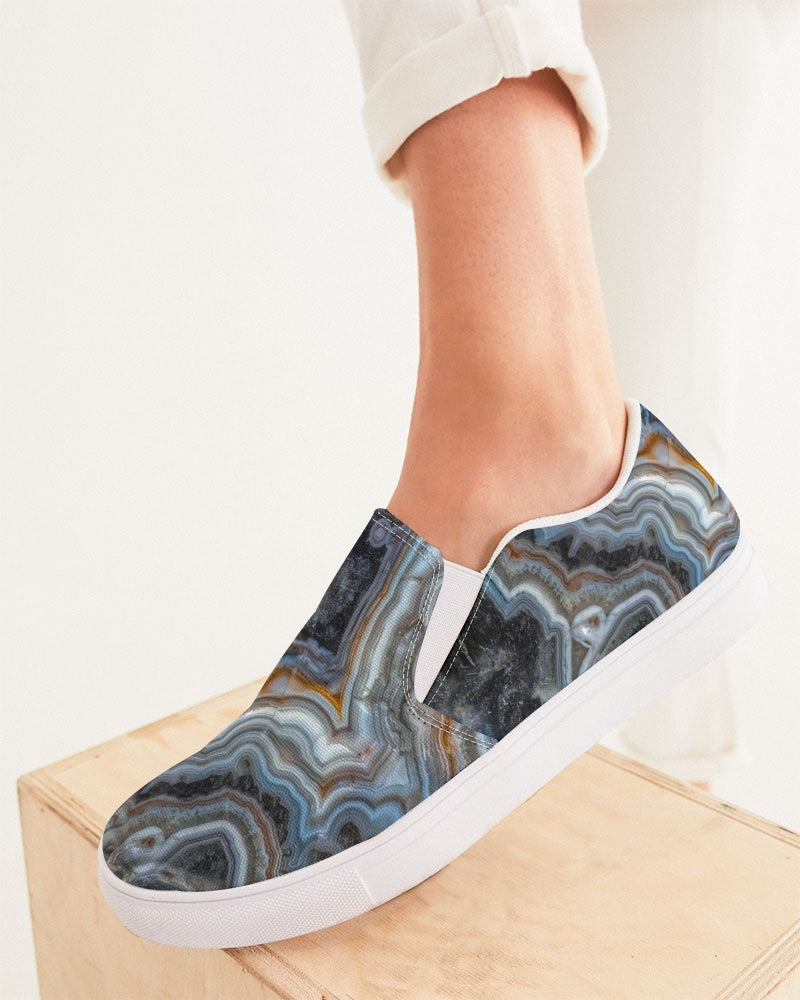 Crazy  Lace Agate Striking Beauty Women's Slip-On Canvas Shoe