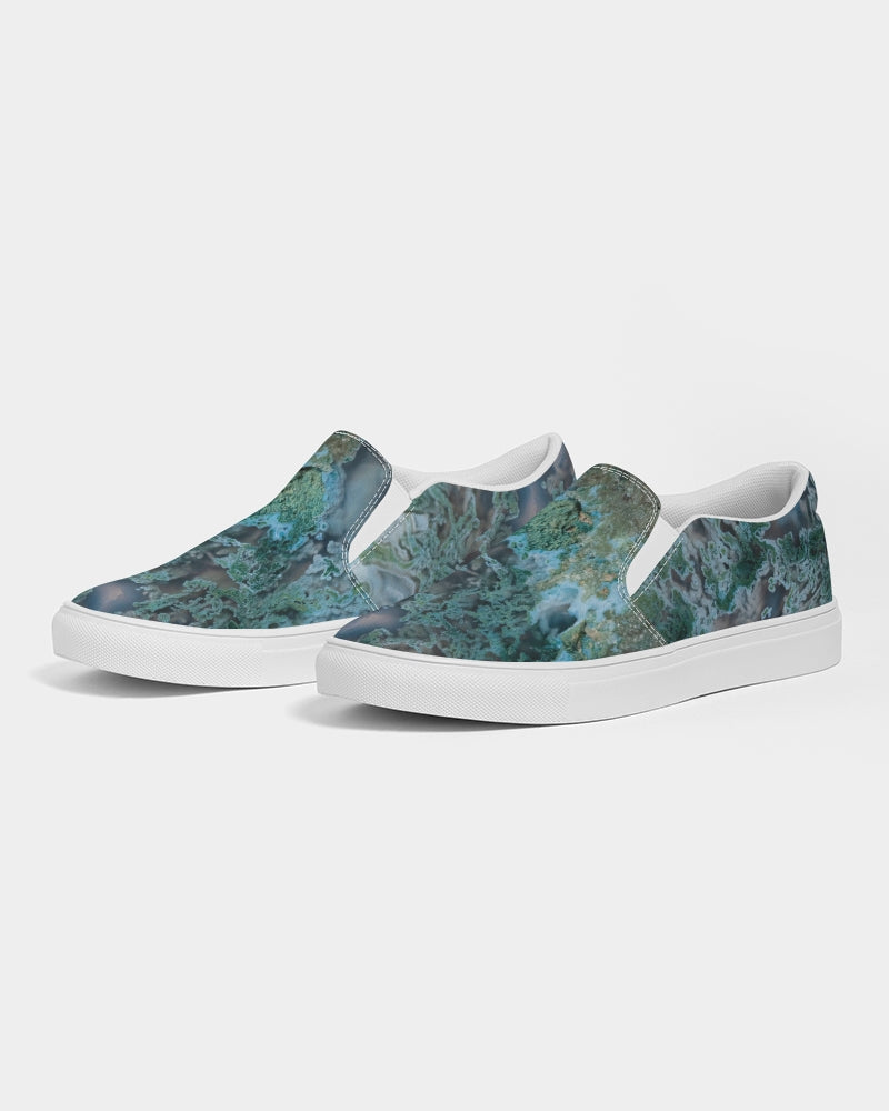 Green Moss Agate Tranquility Women's Slip-Ons