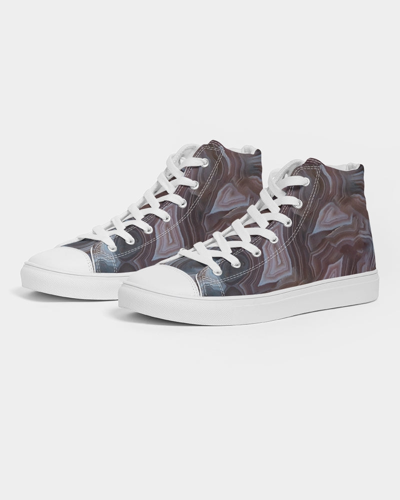 Botswana Agate Men's Hightop Canvas Shoe