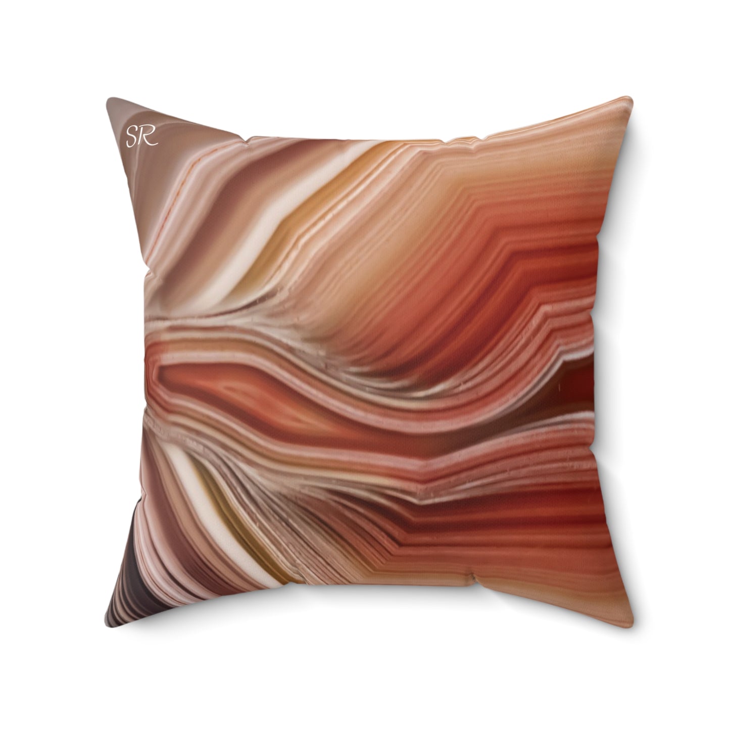 Laguna Agate Faux Suede Square Pillow