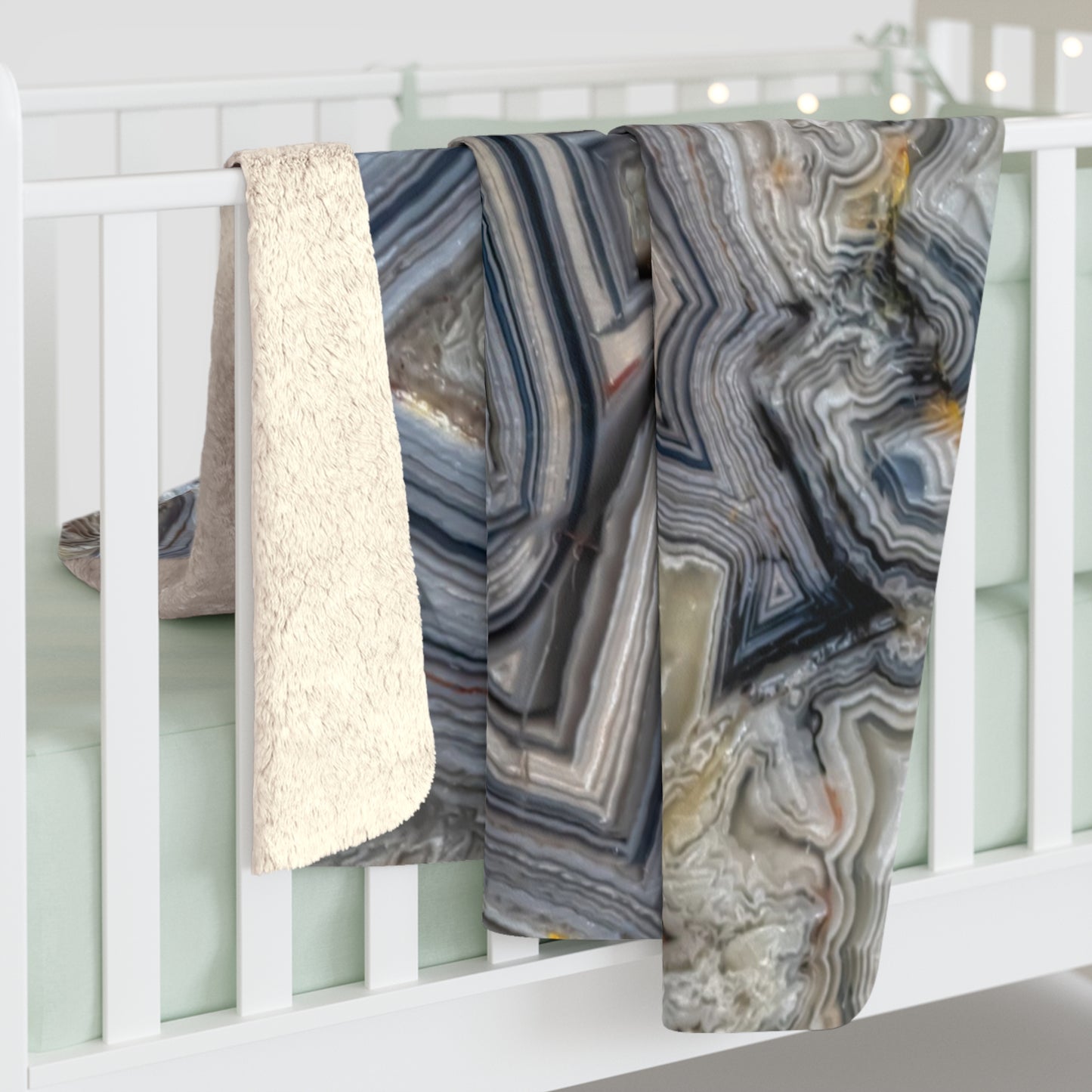 Crazy Lace Agate Serenity Comfort Sherpa Fleece Blanket