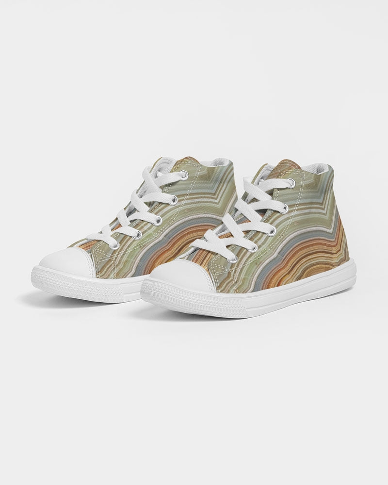 Crazy Lace Agate Joyfulness Kids Hightop Canvas Shoe