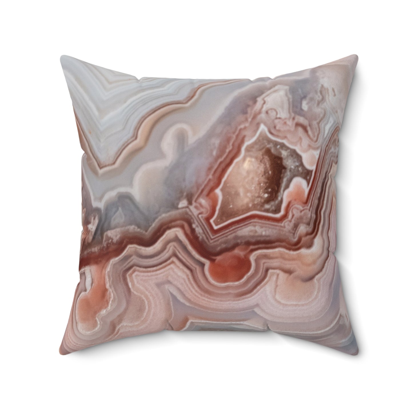 Laguna Agate Faux Suede Square Pillow