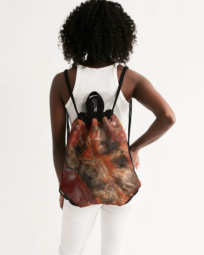 Petrified Wood Canvas Drawstring Bag