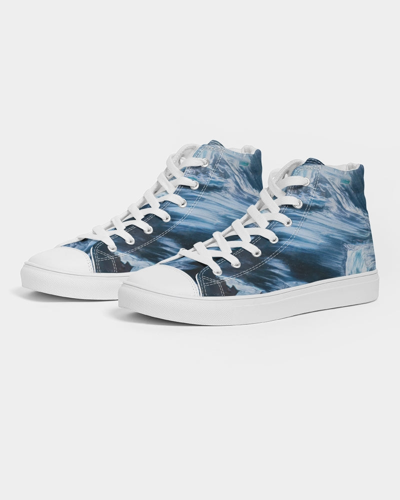 Blue Pietersite Men's Hightop Canvas Shoe