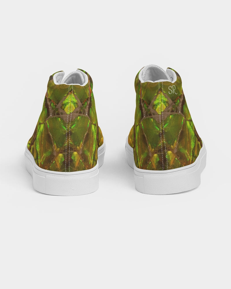 Ammolite Spiritual Growth & Energy Women's Hightop Canvas Shoe