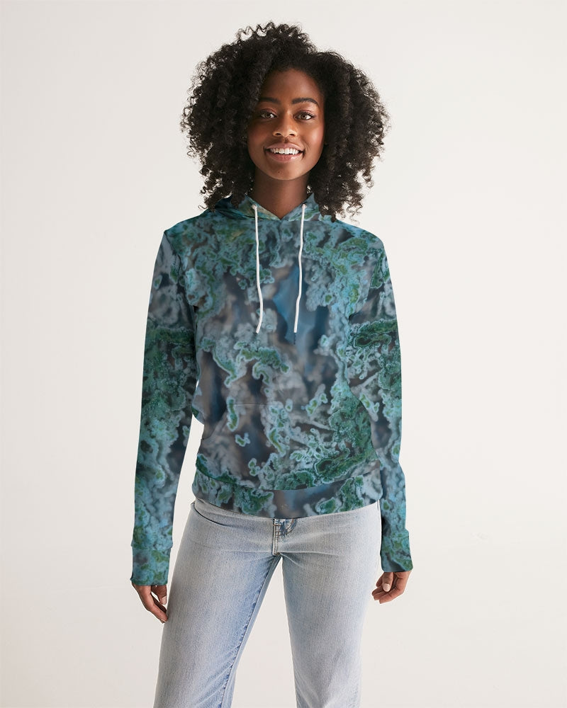 Green Moss Agate Tranquility Women's Hoodie.