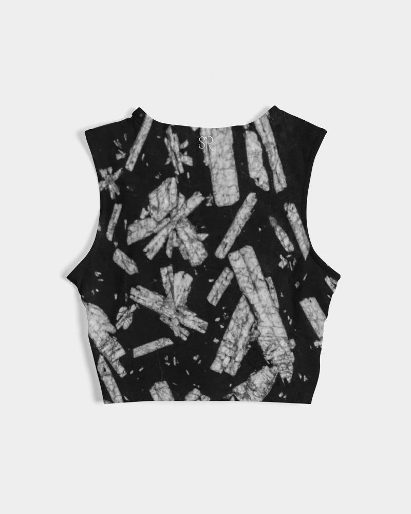 Chinese Writing Stone Life Energy Women's Twist-Front Tank