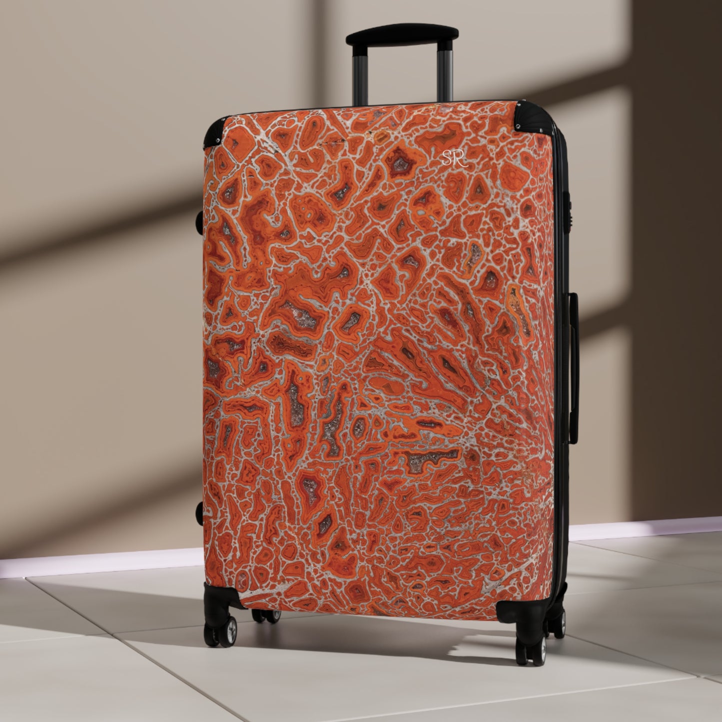 Agatized Ruby Red Gembone Luggage