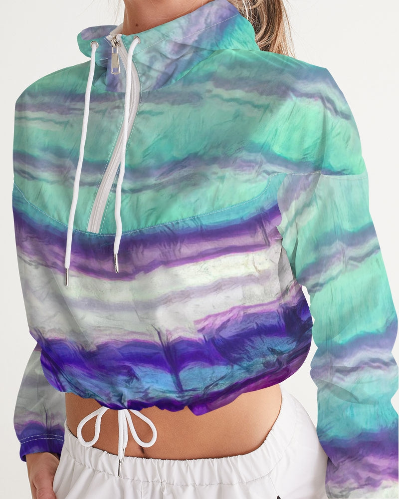 Rainbow Fluorite Metaphyical Cropped Windbreaker