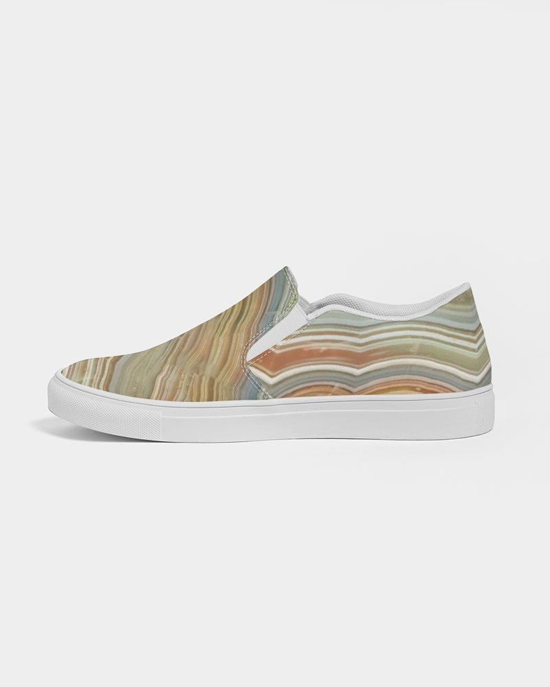 Crazy Lace Agate Joyfulness Men's Slip-On Canvas Shoes