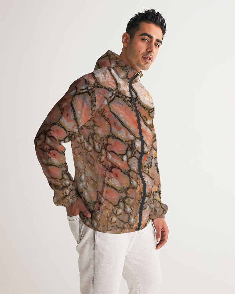 Agatized Orb Gembone Men's Windbreaker