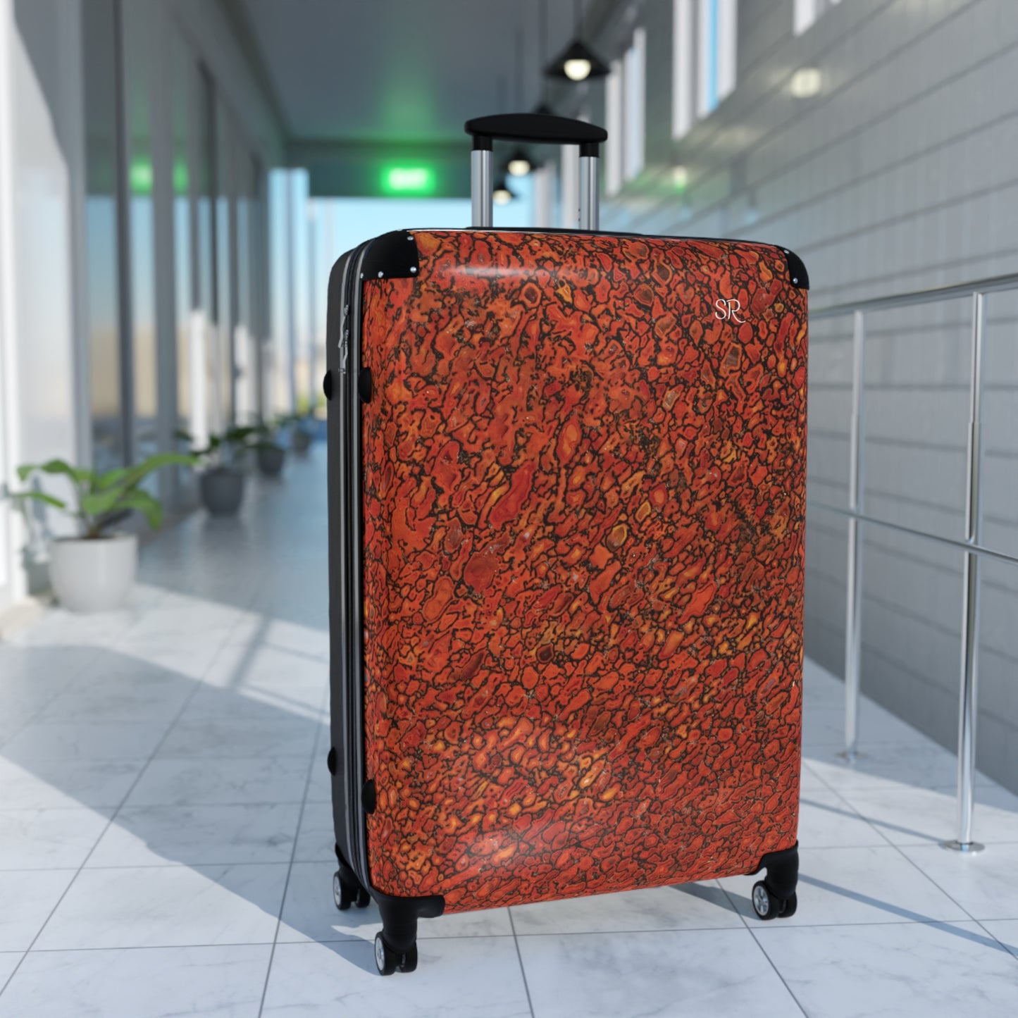 Agatized Richly Red Gembone Luggage