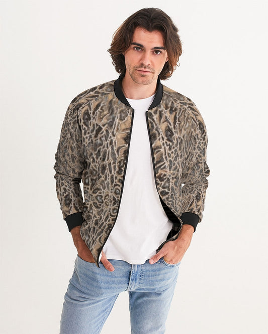 Agatized Noir Gembone Men's Bomber Jacket