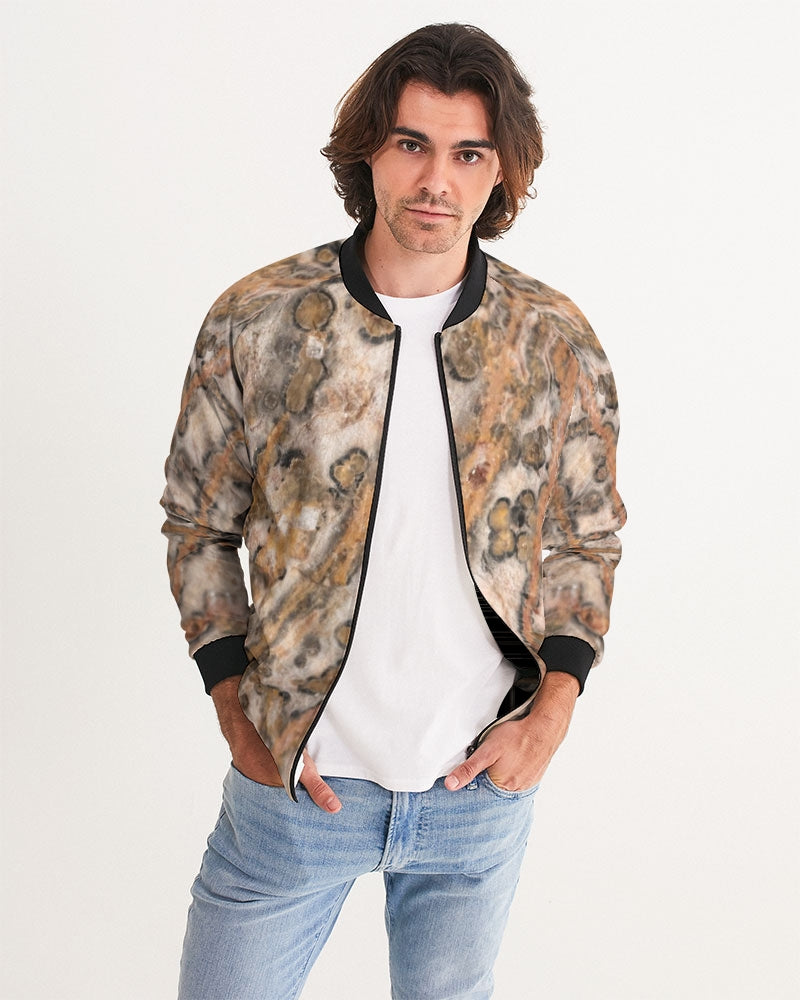 Leopard Skin Jasper Strength & Vitality Men's Bomber Jacket