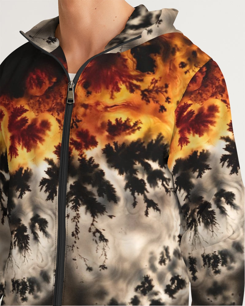 Brazilian Plume Agate Men's Windbreaker