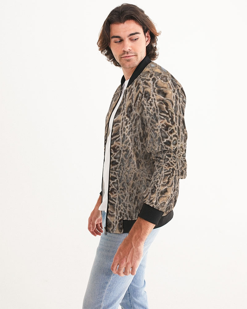 Agatized Noir Gembone Men's Bomber Jacket