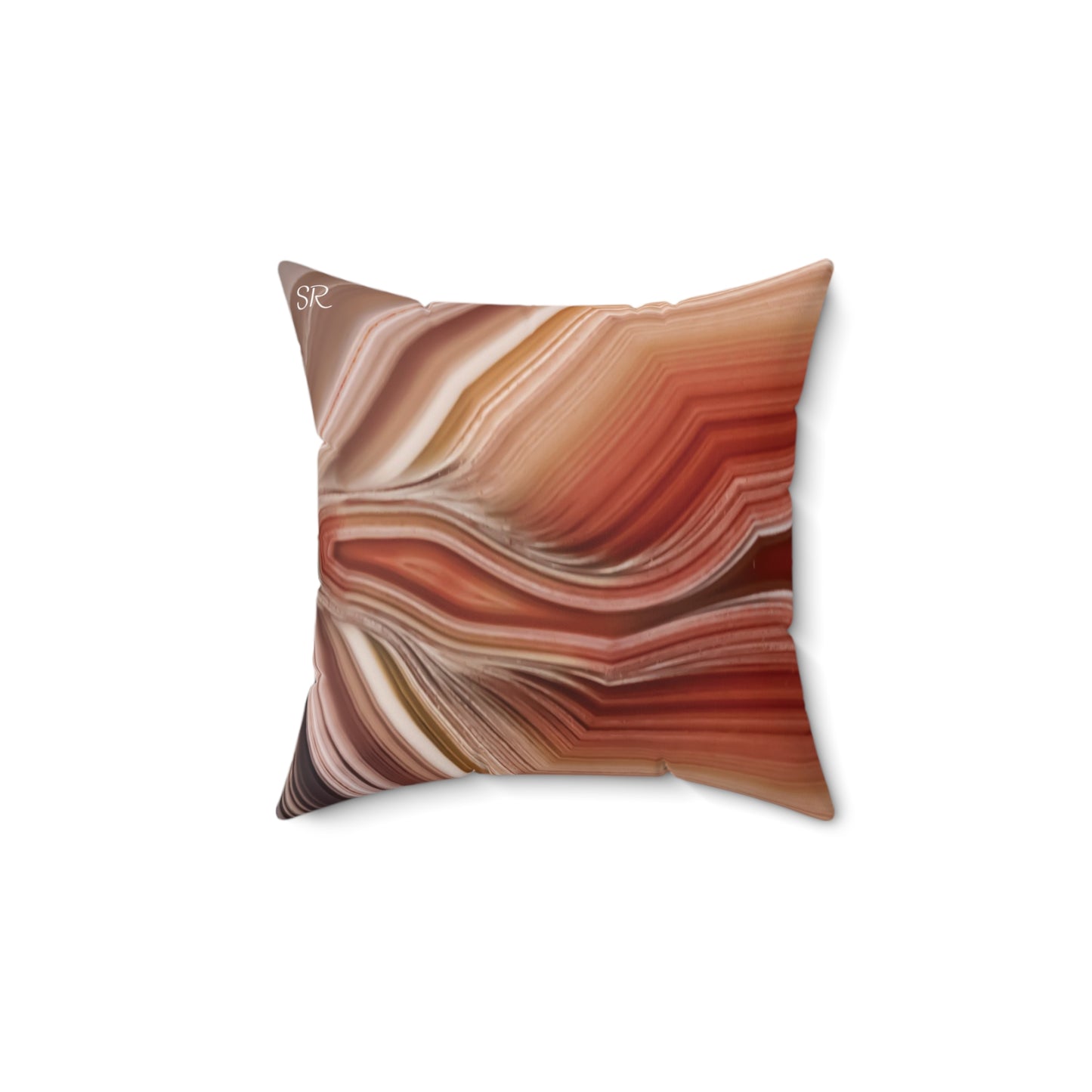 Laguna Agate Faux Suede Square Pillow