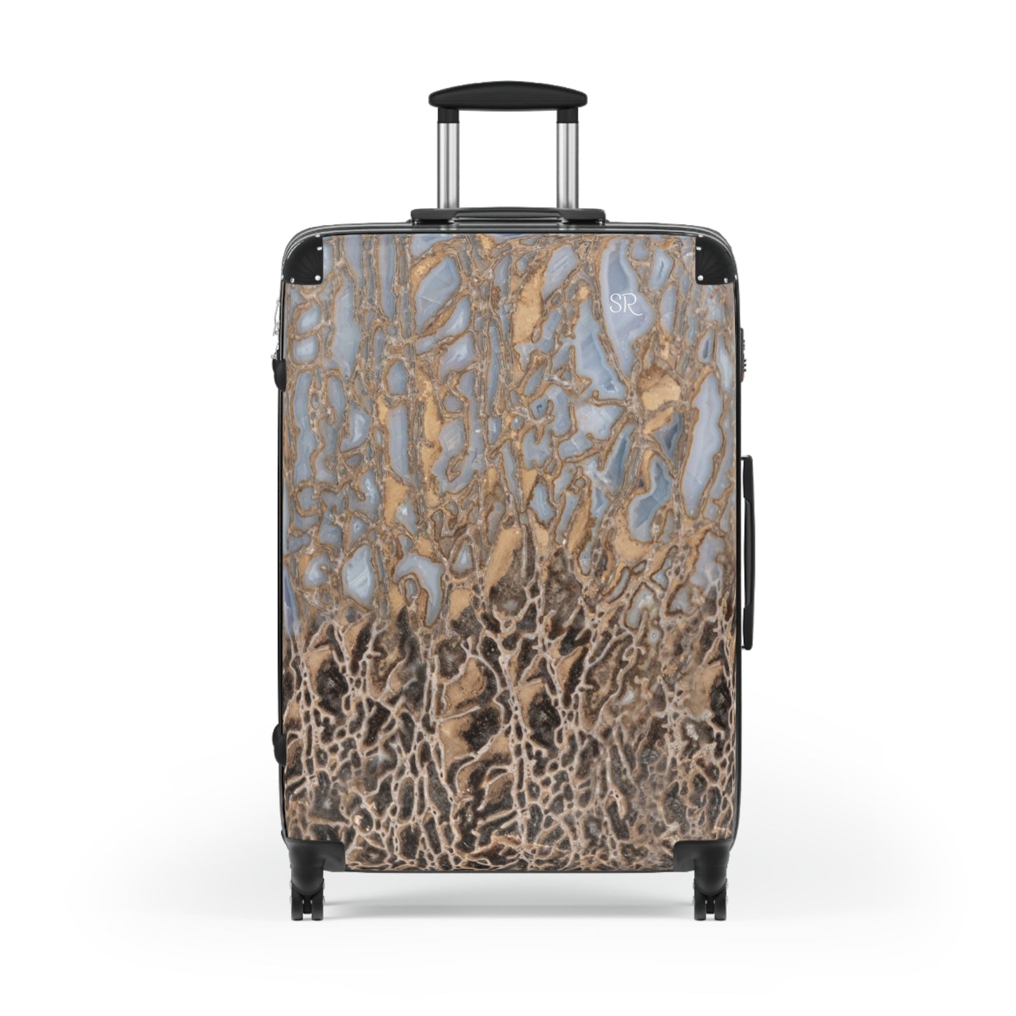 Agatized Noir & Baby Blue Gembone Luggage