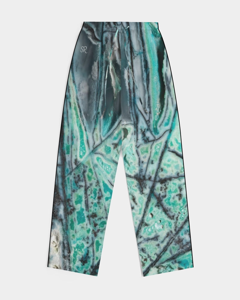 Indonesia Polyhedral Copper Women's Satin Pajama Pants