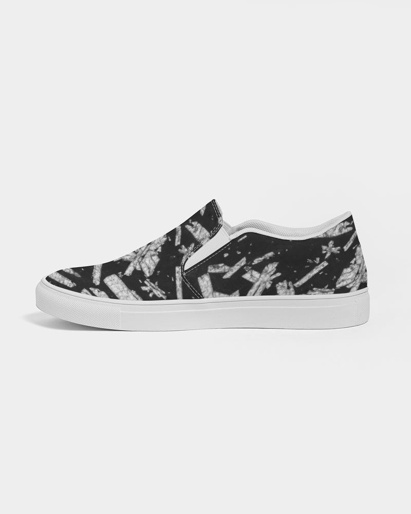 Chinese Writing Stone Life Energy Women's Slip-On Canvas Shoe