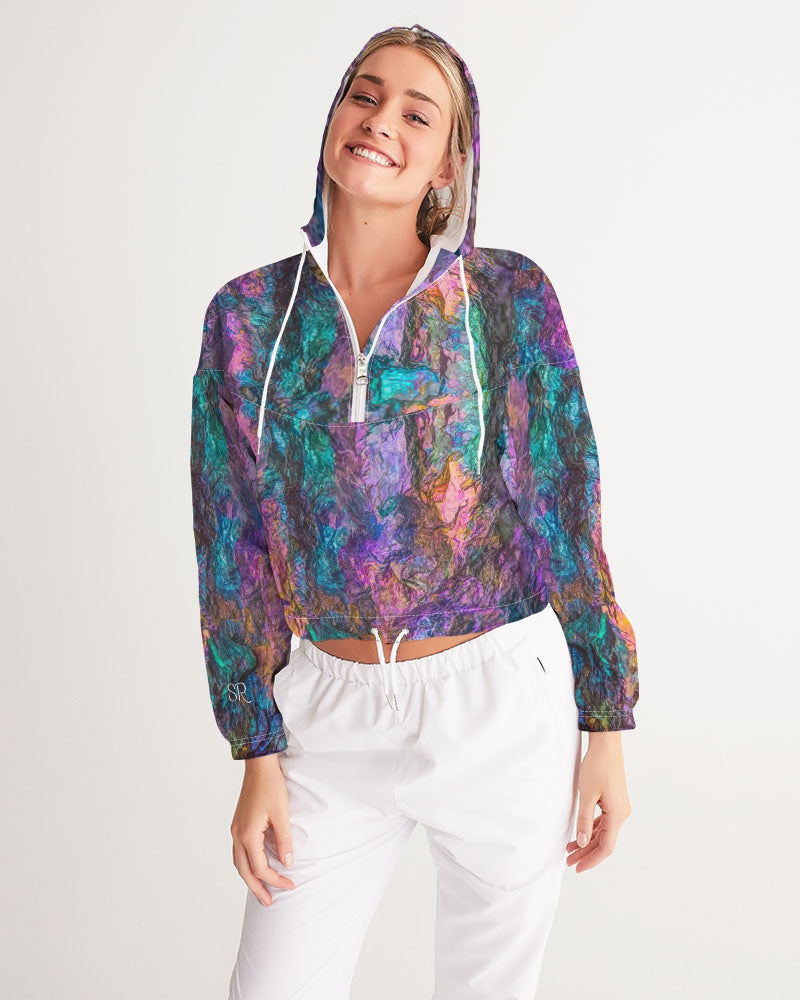 Peacock Ore Positive Directions Cropped Windbreaker