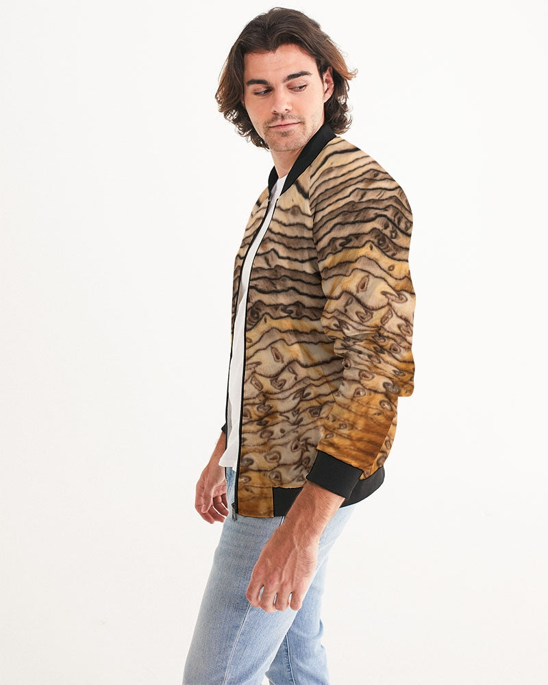 Hell's Canyon Sequoia Petrified Wood Men's Bomber Jacket