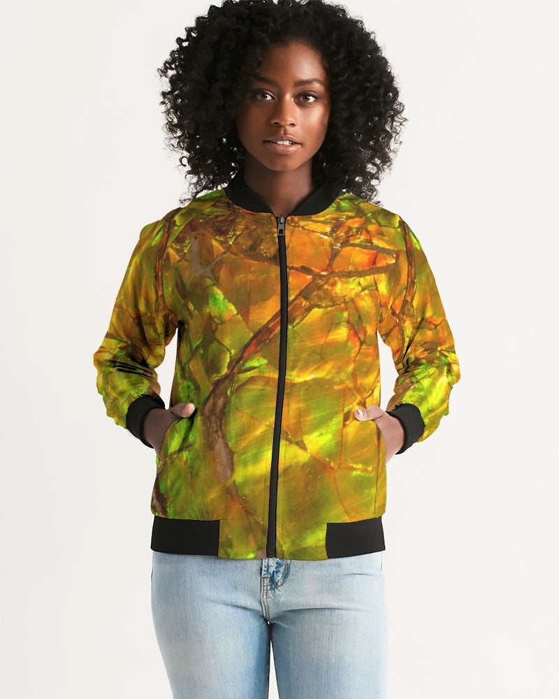 Ammolite Spiritual Energy & Growth Women's Jewel Bomber Jacket