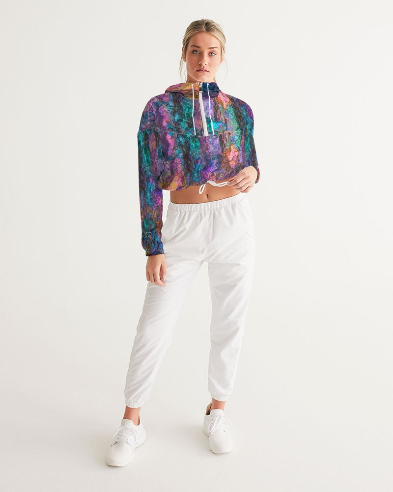 Peacock Ore Positive Directions Cropped Windbreaker