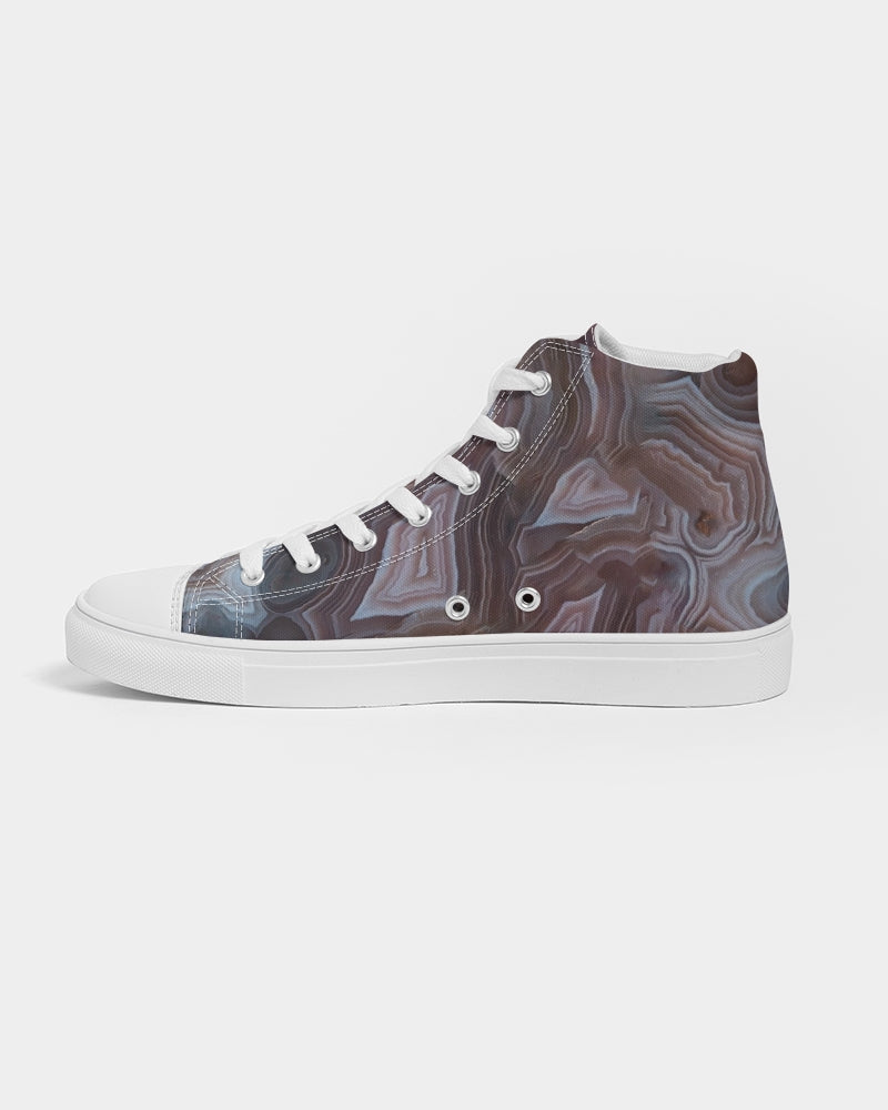 Botswana Agate Men's Hightop Canvas Shoe