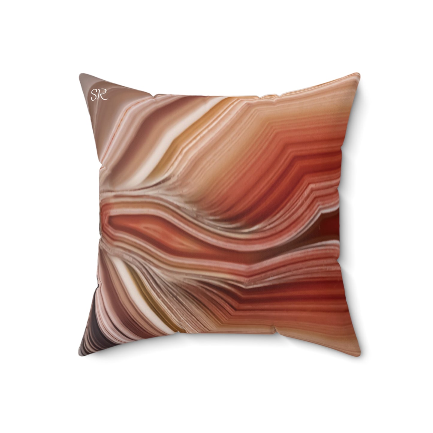 Laguna Agate Faux Suede Square Pillow