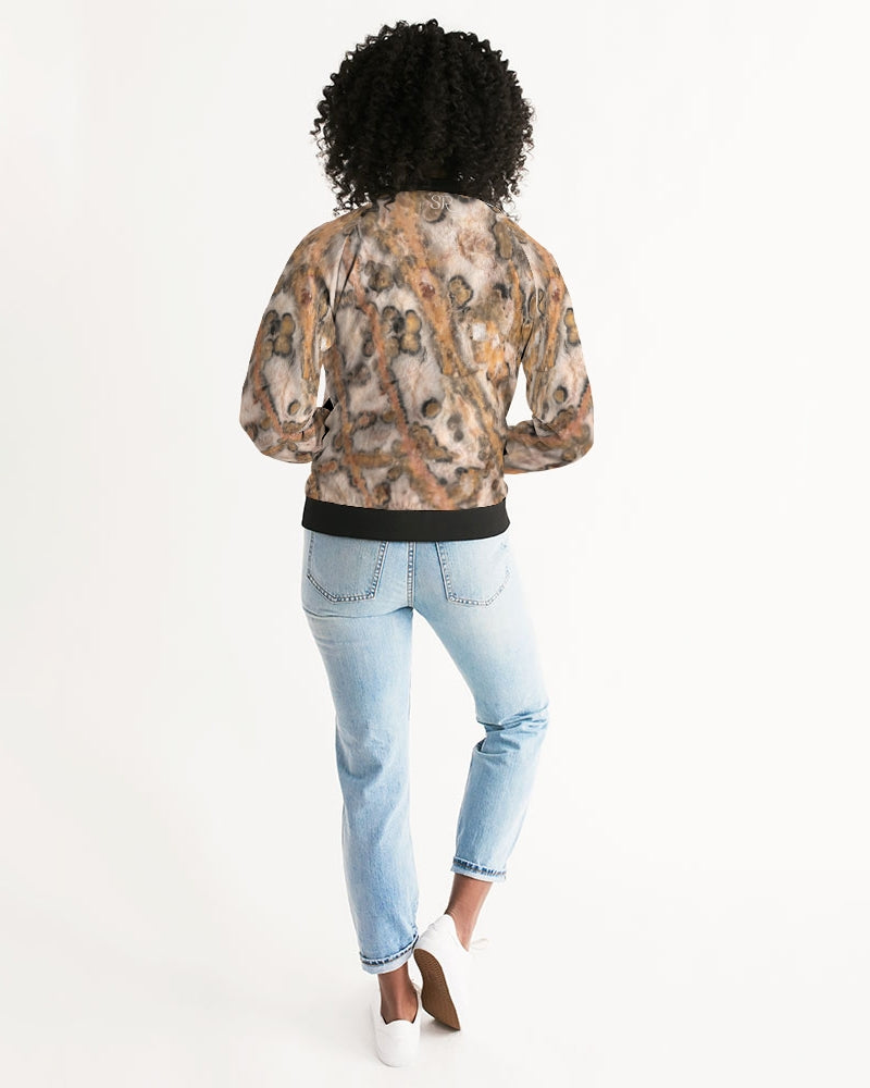 Leopard Skin Jasper Strength & Vitality Women's Bomber Jacket