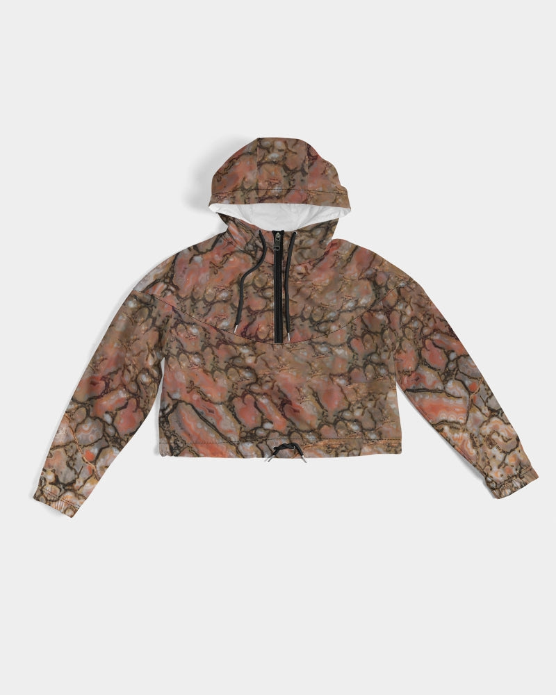 Agatized Orb Gembone Cropped Windbreaker