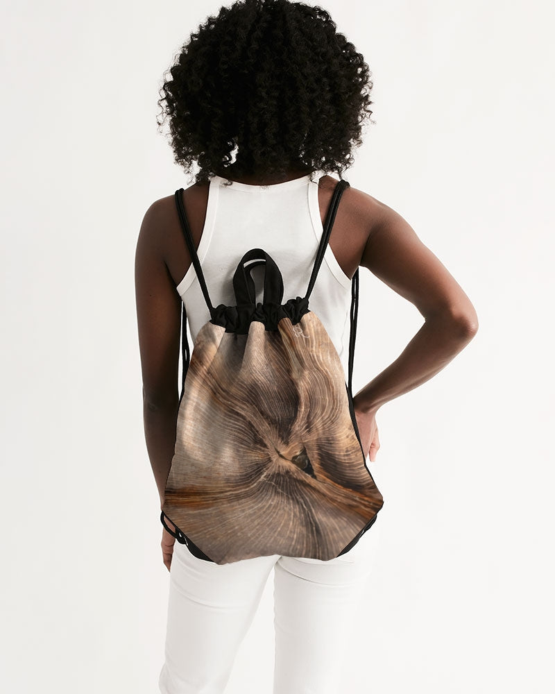 Petrified Sycamore Wood Canvas Drawstring Bag