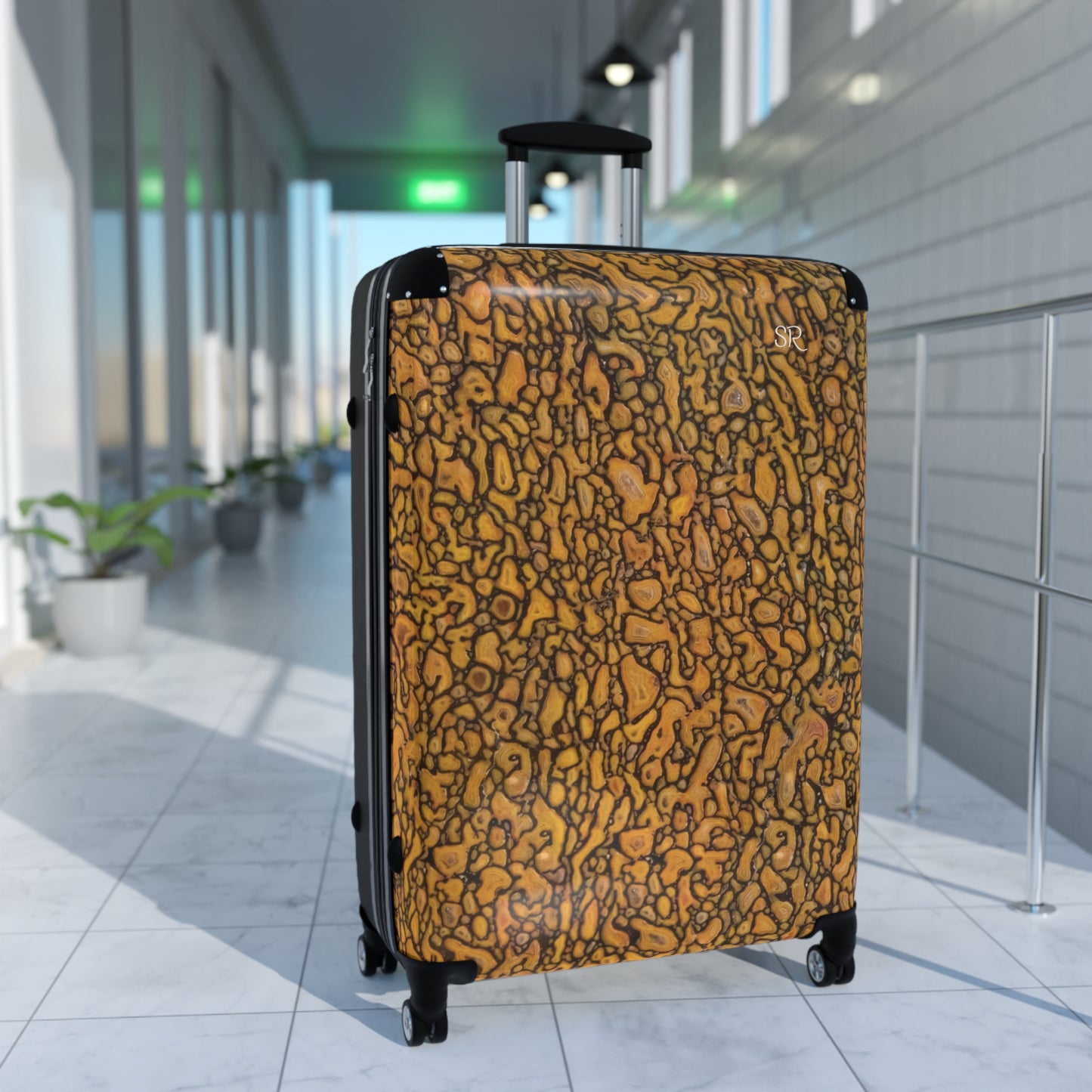 Agatized Fantasy Yellow Gembone Luggage