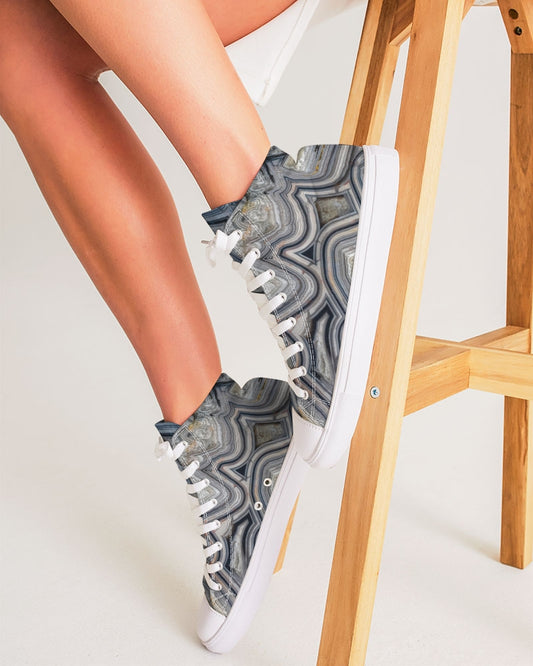 Crazy Lace Agate Optimism Women's Hightop Canvas Shoe