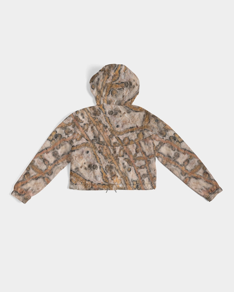 Leopard Skin Jasper Strength & Vitality Women's Cropped Windbreaker