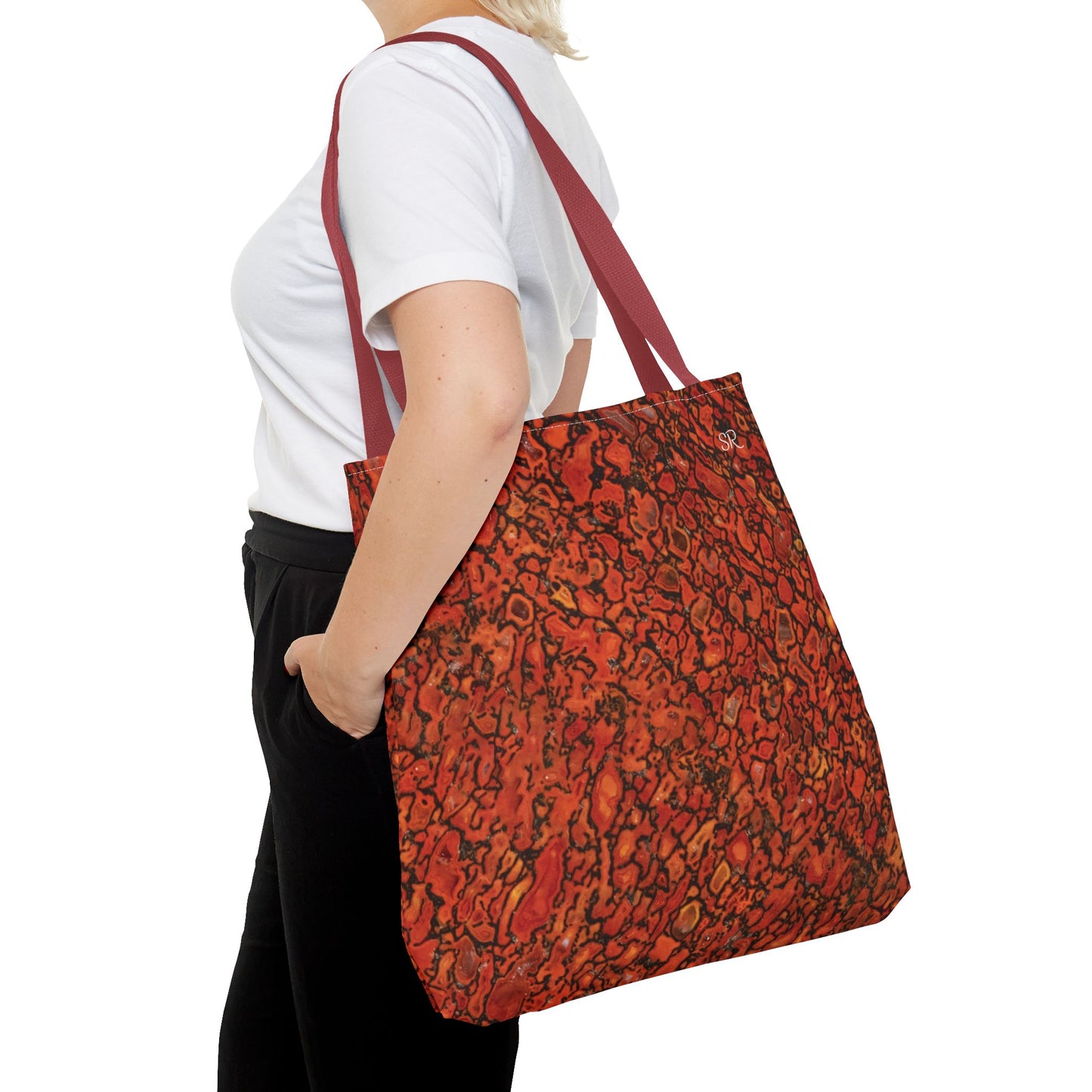 Agatized Richly Red Gembone Tote