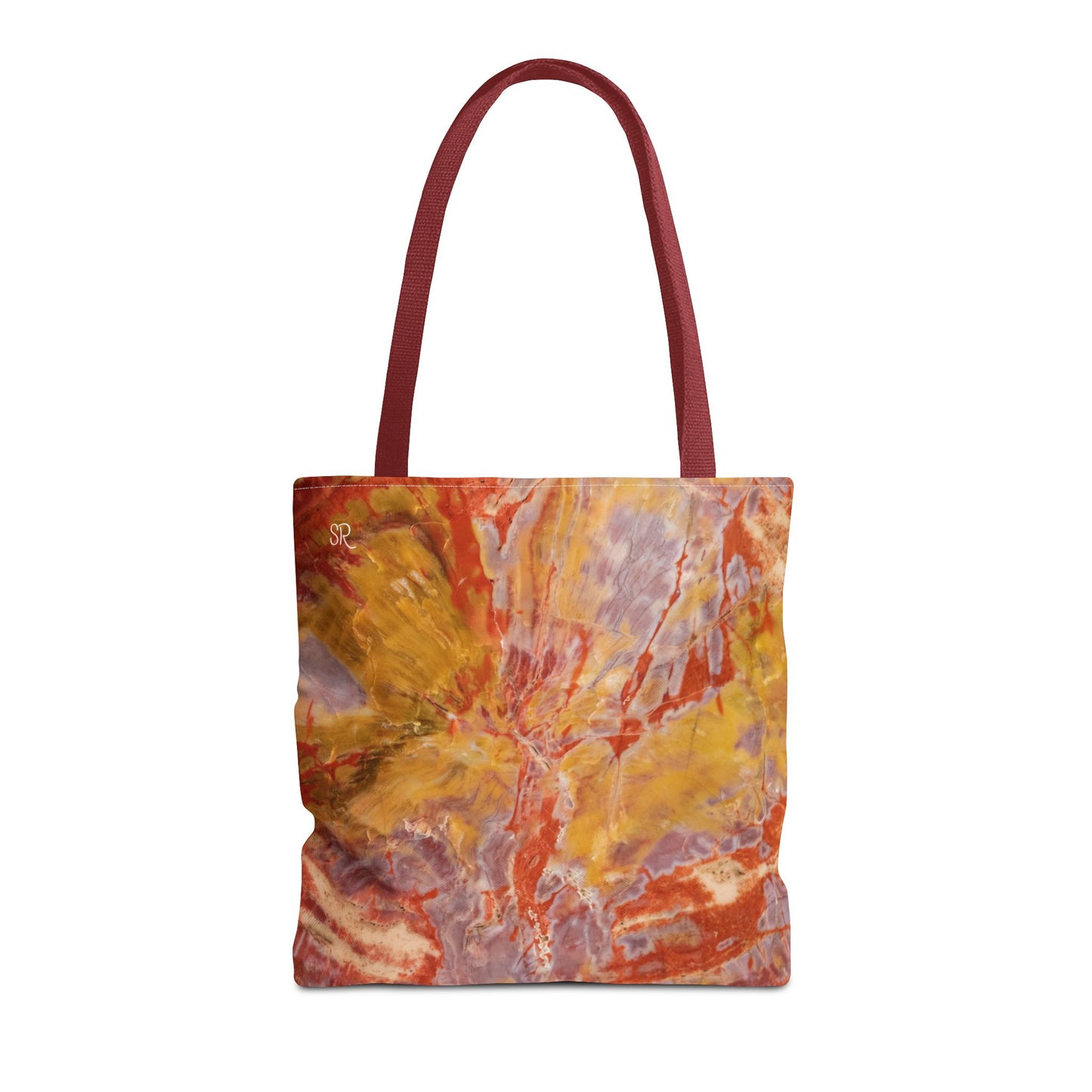 Rainbow Petrified Wood Tote Bag