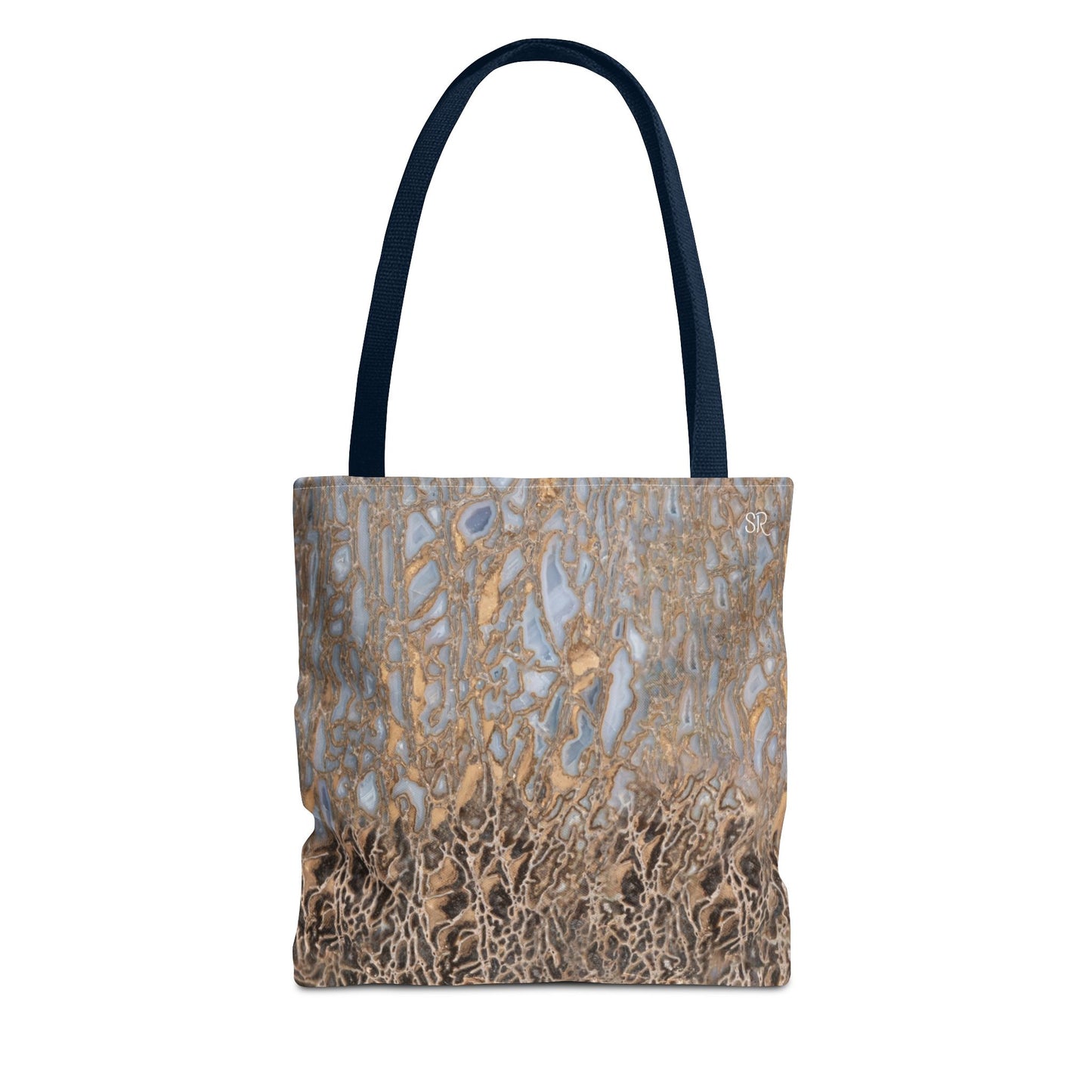 Agatized Noir & Baby Blue Gembone Tote